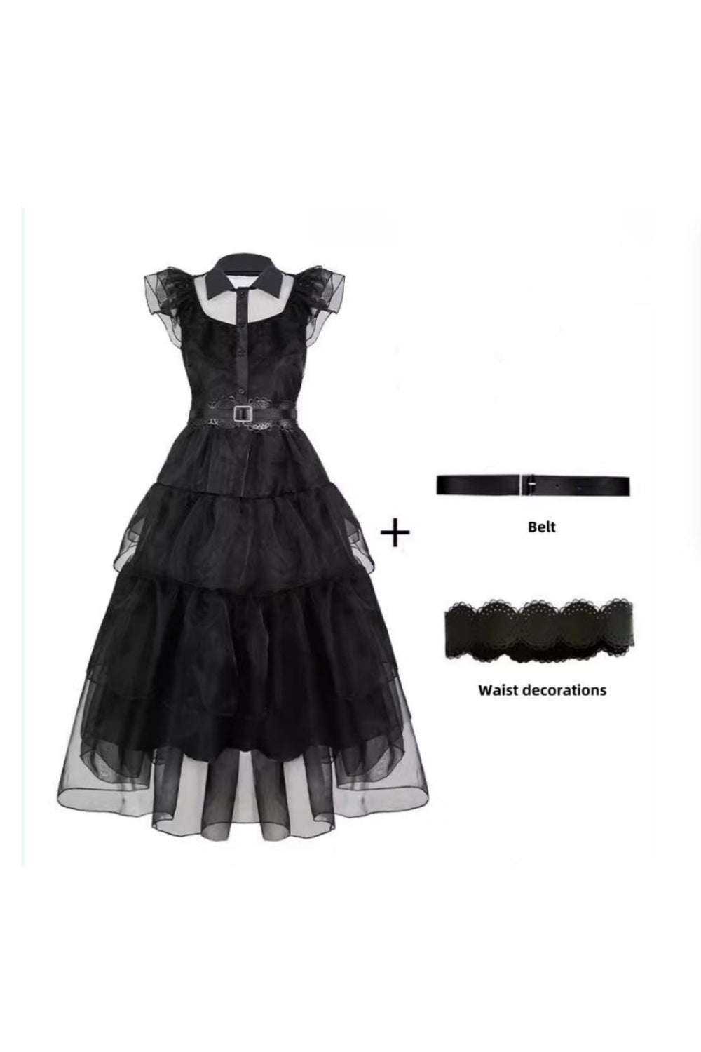 Gothic School Girl Cosplay Costume - Black Dress Outfit