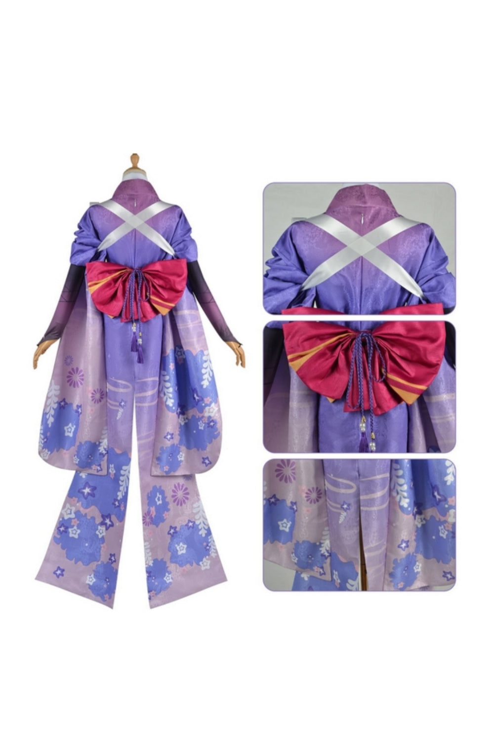 Electro Archon Shogun Cosplay Costume - Inazuma Purple Kimono