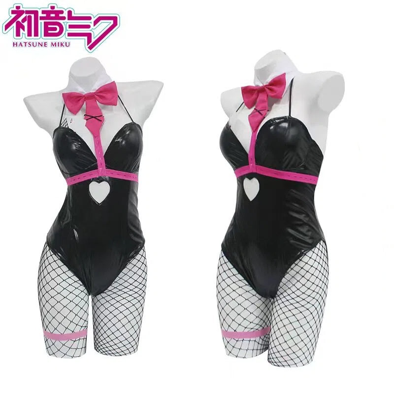 Teal Twin Miku Tails Bunny Girl Cosplay Costume - Playboy Style Outfit