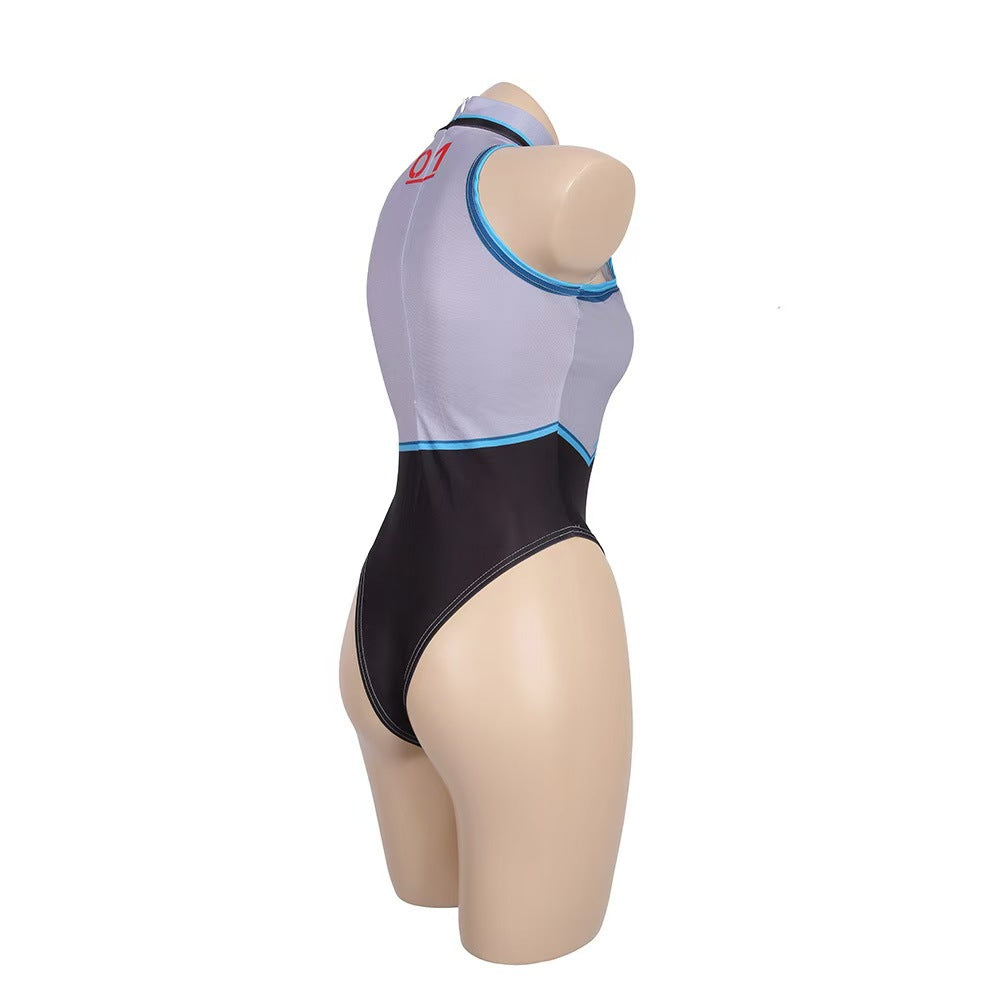 Teal Twin Miku Tails Swimsuit Cosplay Costume - Beach Idol Outfit