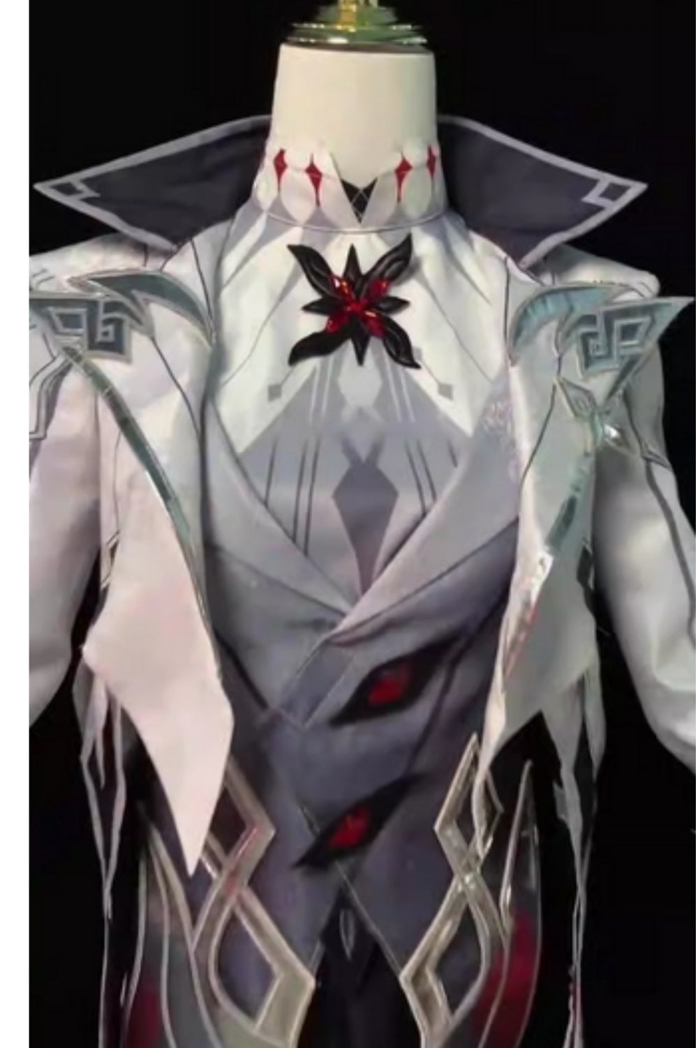 4th Fatui Harbinger Cosplay Costume - The Knave Black Red Outfit