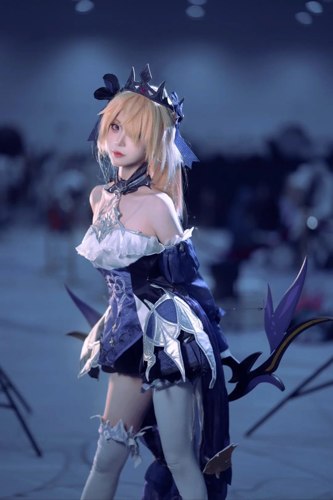 Prinzessin Polar Night Cosplay Costume - Elegant Electro Dress