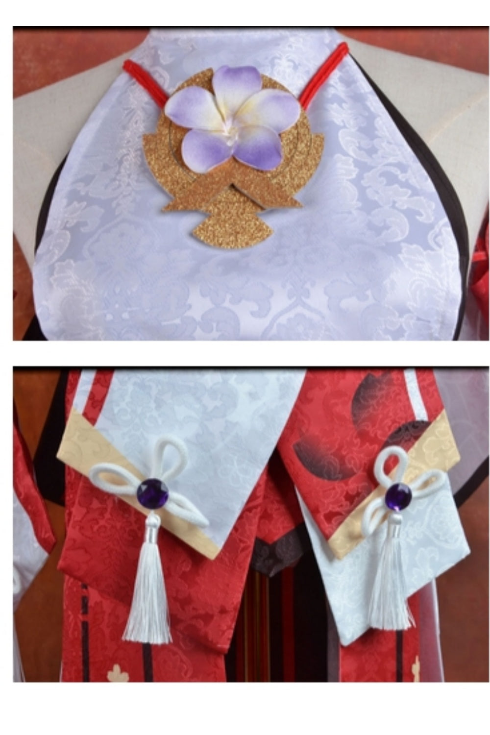 Guuji Shrine Maiden Cosplay Costume - Electro Kitsune Pink Kimono