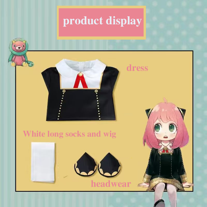 SPY×FAMILY Anya Forger Cosplay Costume Full Set for Women
