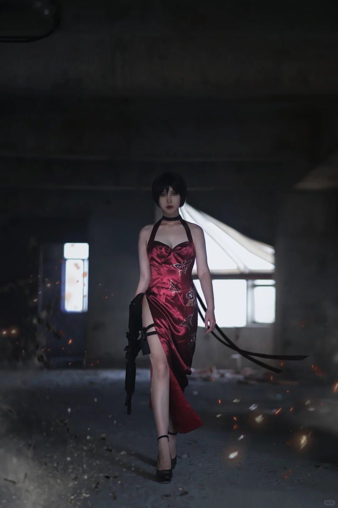 Resident Evil Cosplay Costume Ada Wong Slit Cheongsam Costume