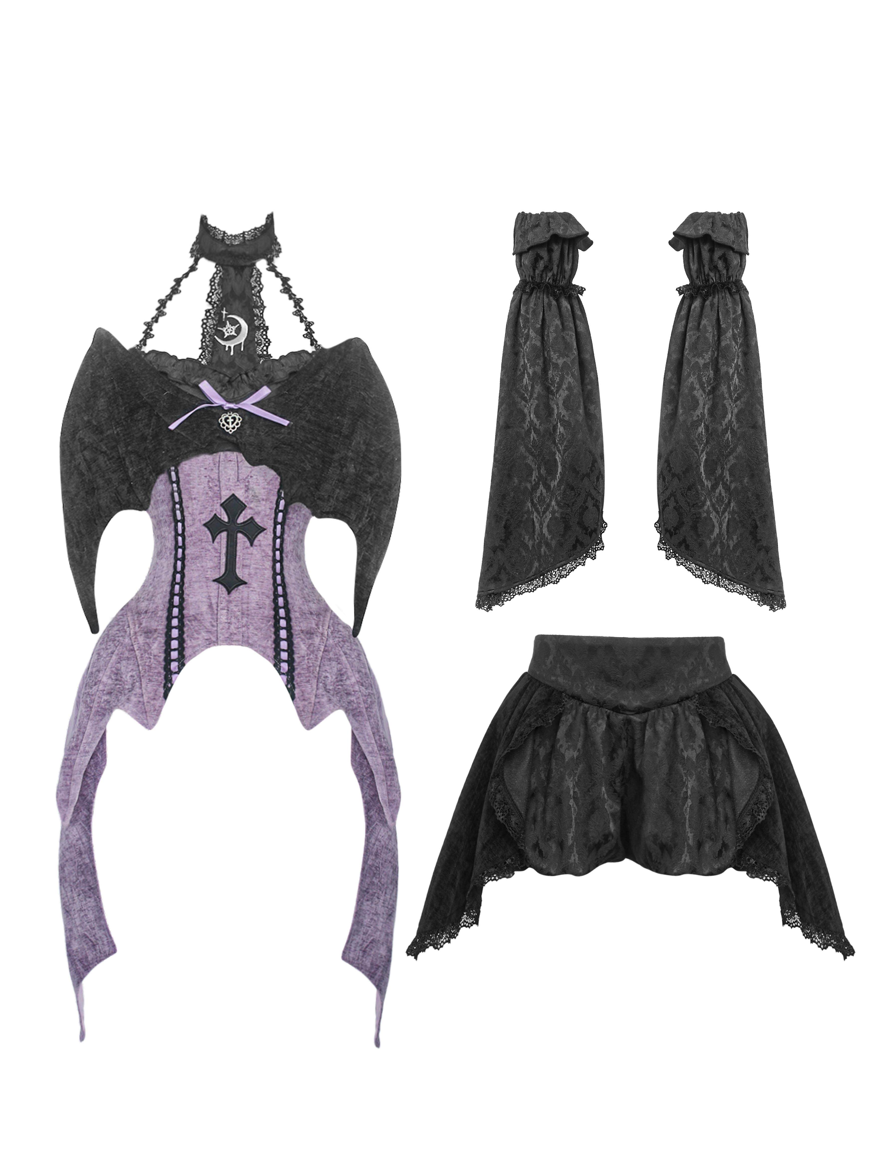 Gothic Witch Cosplay Costume - Dark Fantasy Outfit