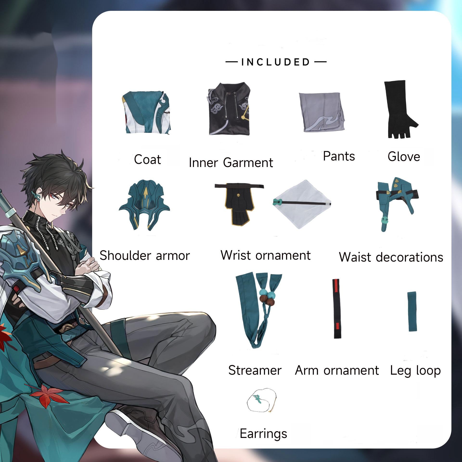 Sci-Fi RPG Guard Costume Blue Dragon Warrior Roleplay Outfit