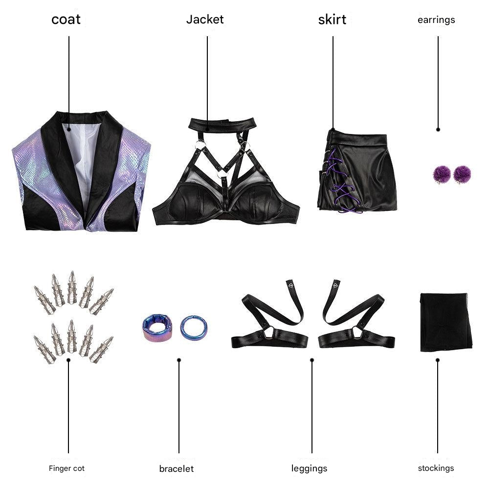 K/DA Agony's Embrace Cosplay Costume - Seductive Pop Star Diva Outfit