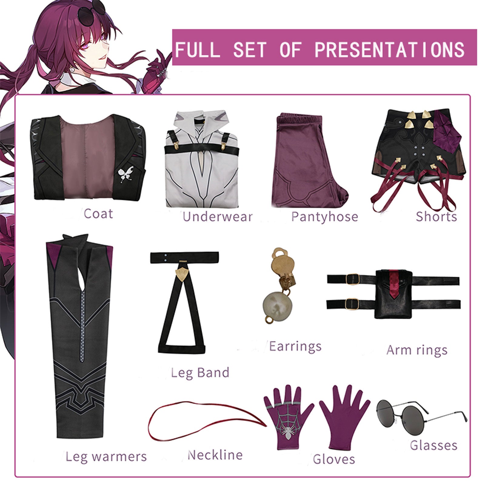 Kafka Style Costume Sci-Fi Stellaron Hunter Cosplay Outfit