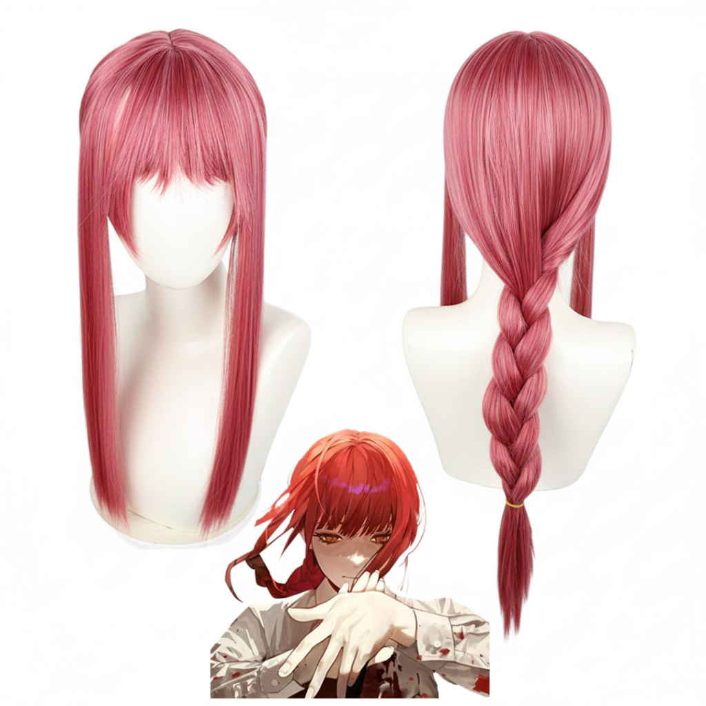 Control Devil Pink-Red Braided Wig