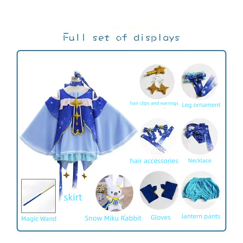 Teal Twin Miku Tails Winter Snowsuit Cosplay Costume - 2018 Snow Festival Outfit