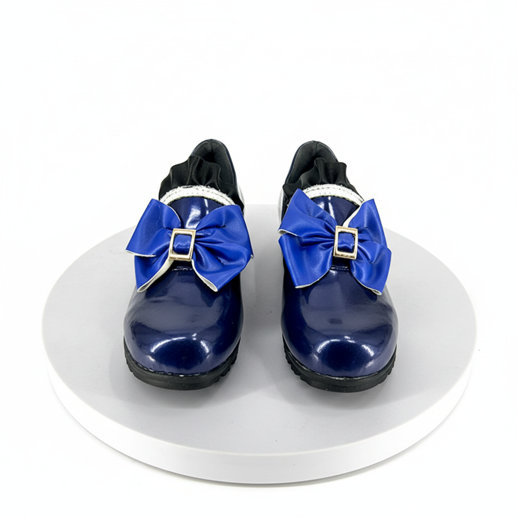 Navy Blue Bow Mary Jane Shoes