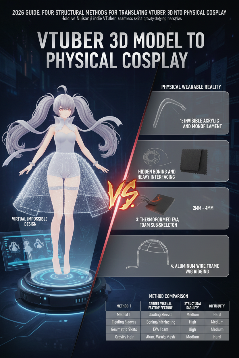 2026 Guide: 4 Structural Methods for Translating VTuber 3D Models into Physical Cosplay