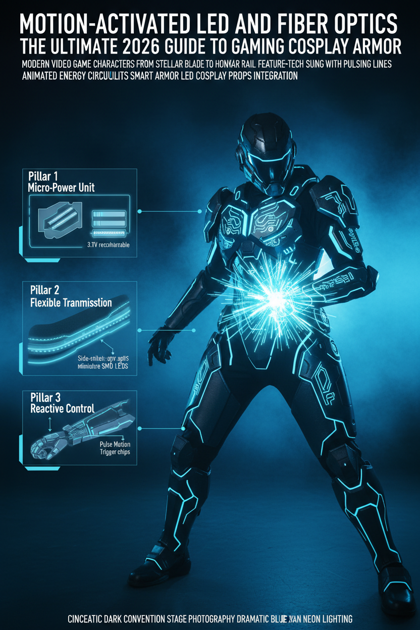 Motion-Activated LED & Fiber Optics: The Ultimate 2026 Guide to Gaming Cosplay Armor