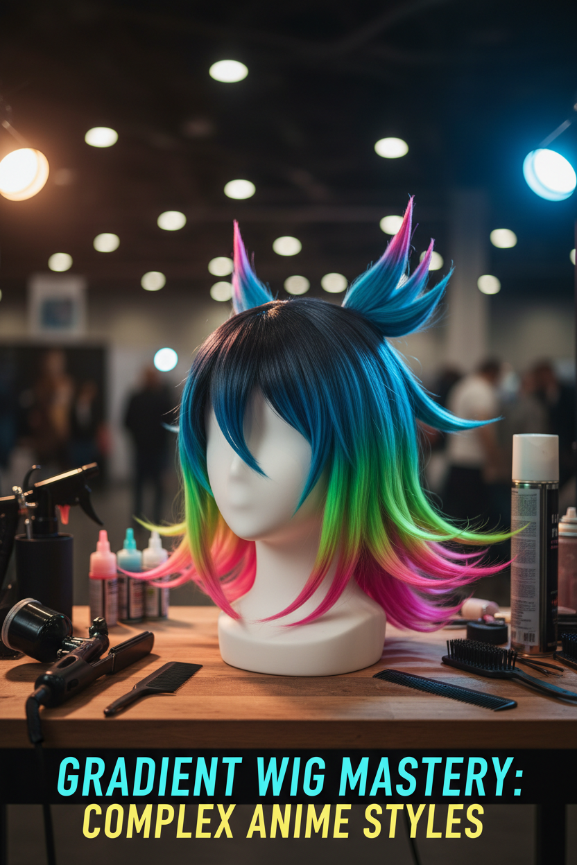 How to Style a Gradient Cosplay Wig for Complex Anime Characters in 3 Steps