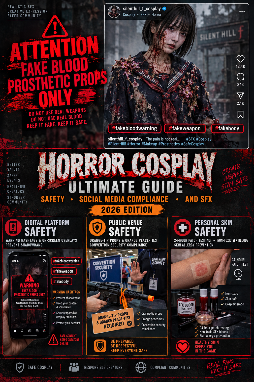 Horror Cosplay Ultimate Guide: Safety, Social Media Compliance & SFX [2026 Edition]