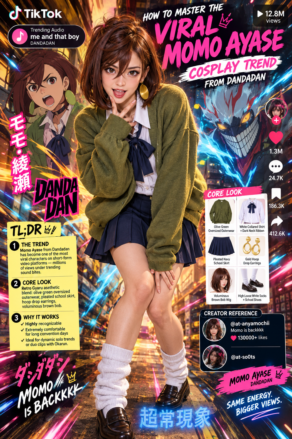 How to Master the Viral Momo Ayase Cosplay Trend from Dandadan