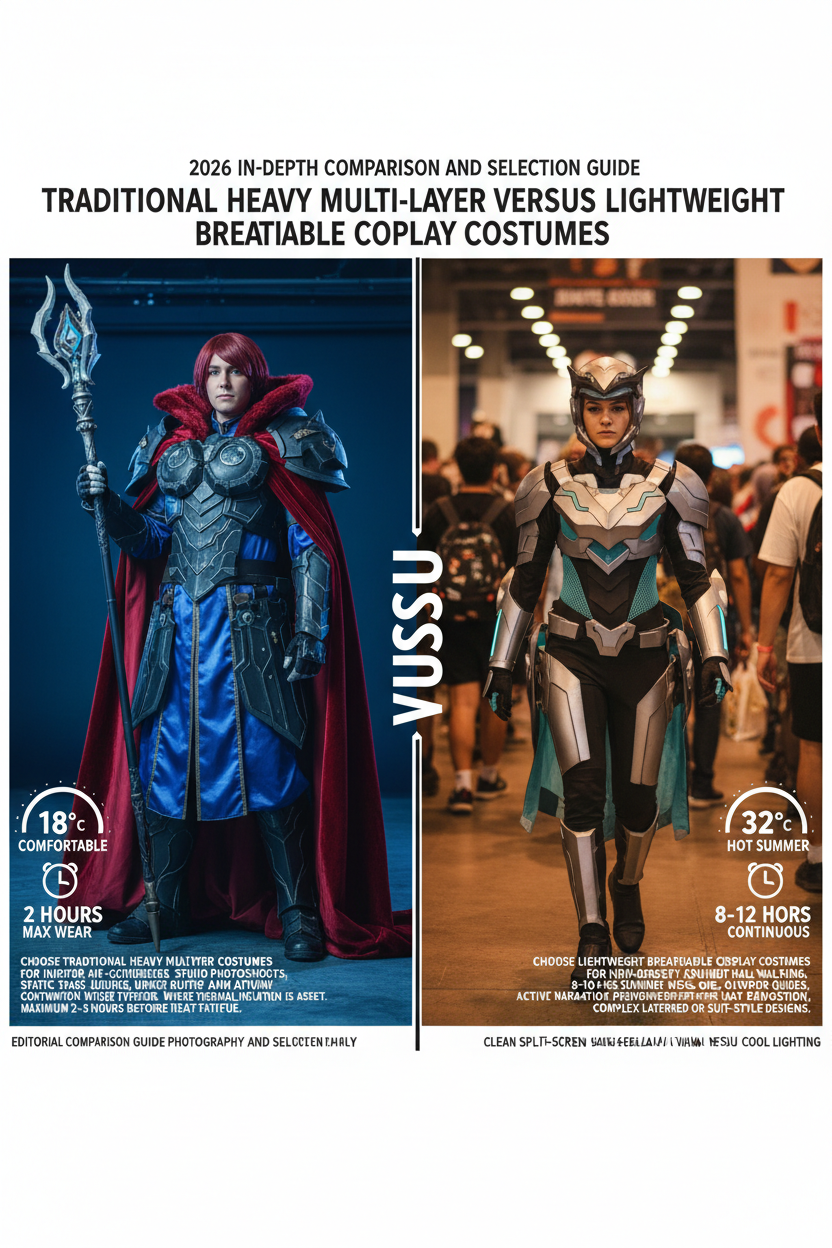 Traditional Heavy Multi-Layer Costumes vs. Lightweight Breathable Cosplay Costumes: 2026 In-Depth Comparison & Selection Guide