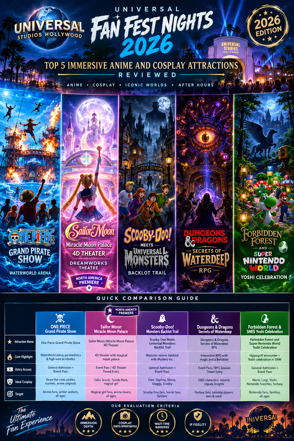 Universal Fan Fest Nights 2026: Top 5 Immersive Anime & Cosplay Attractions Reviewed [2026 Edition]
