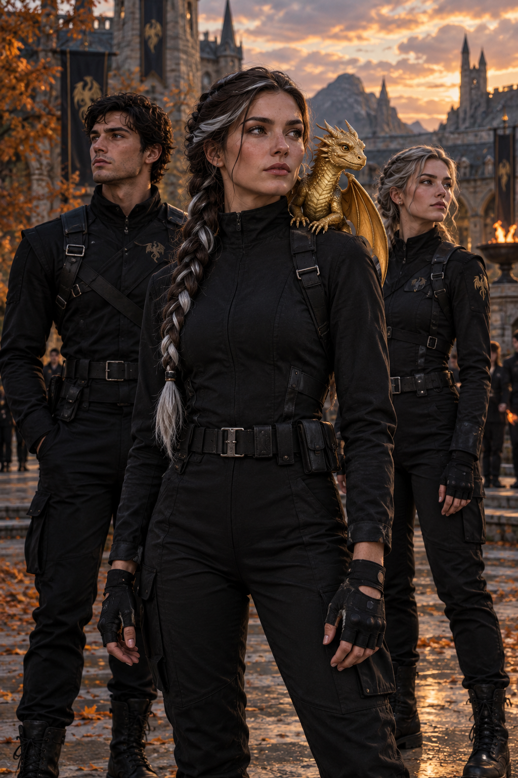 Fourth Wing Halloween Costume: Violet, Andarna and a Dragon Rider Group Look