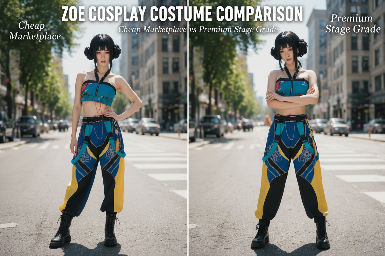 Zoe Cosplay Costume Comparison: Cheap Marketplace vs. Premium Stage Grade