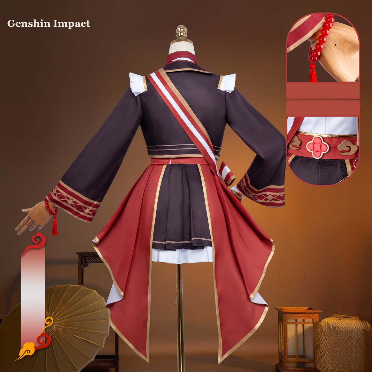 Genshin Impact Style Costume Cosplay Hutao Cosplay  Costume