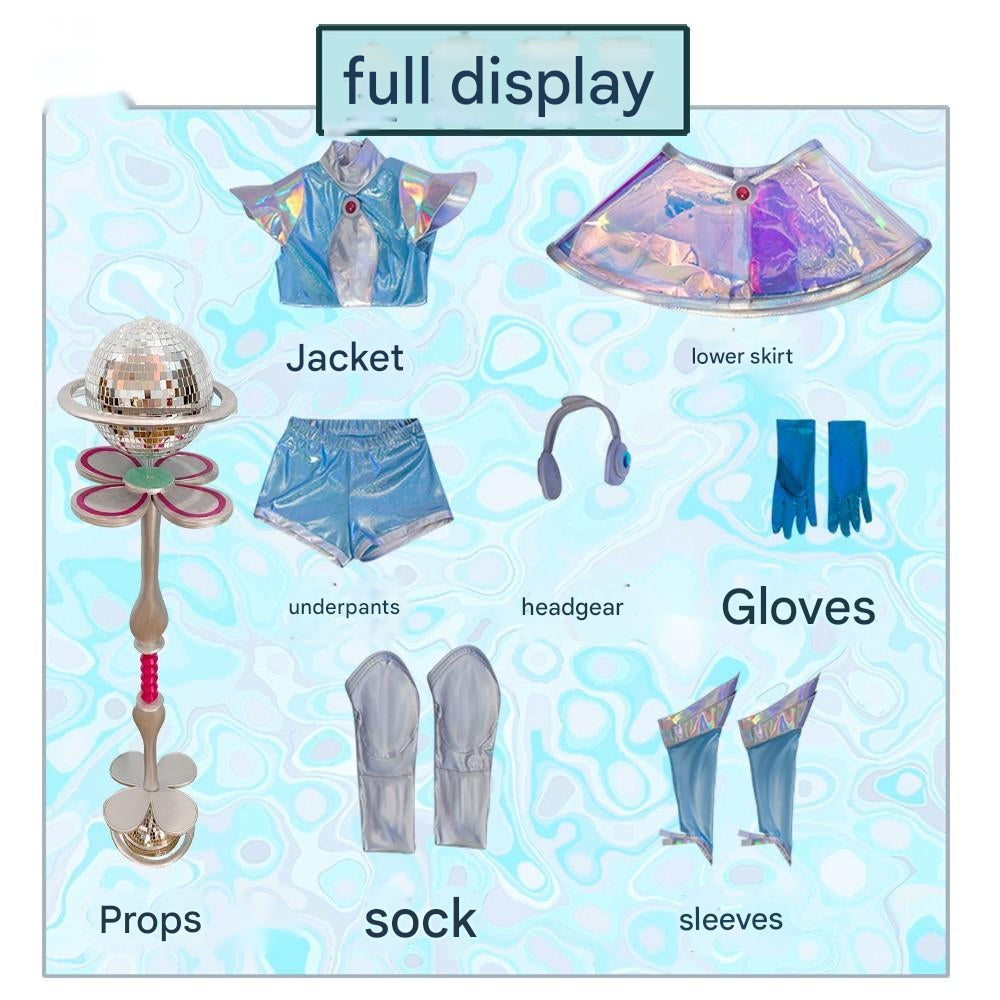 Space Groove Lady of Light Cosplay Costume - Cosmic Disco Mage Outfit