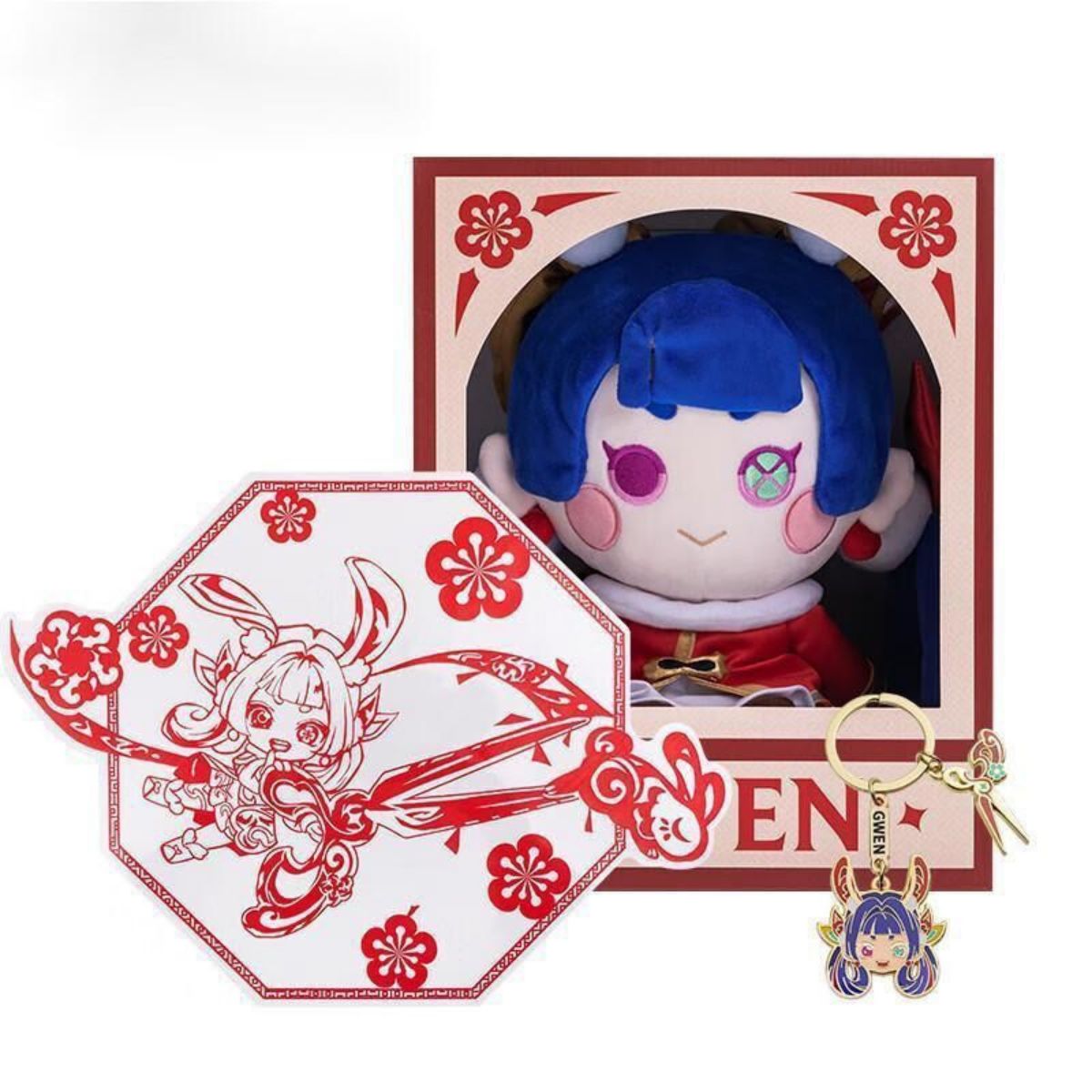 League of Legends Gwen Plush Doll - Paper-cut Fairy Collectible with Accessories