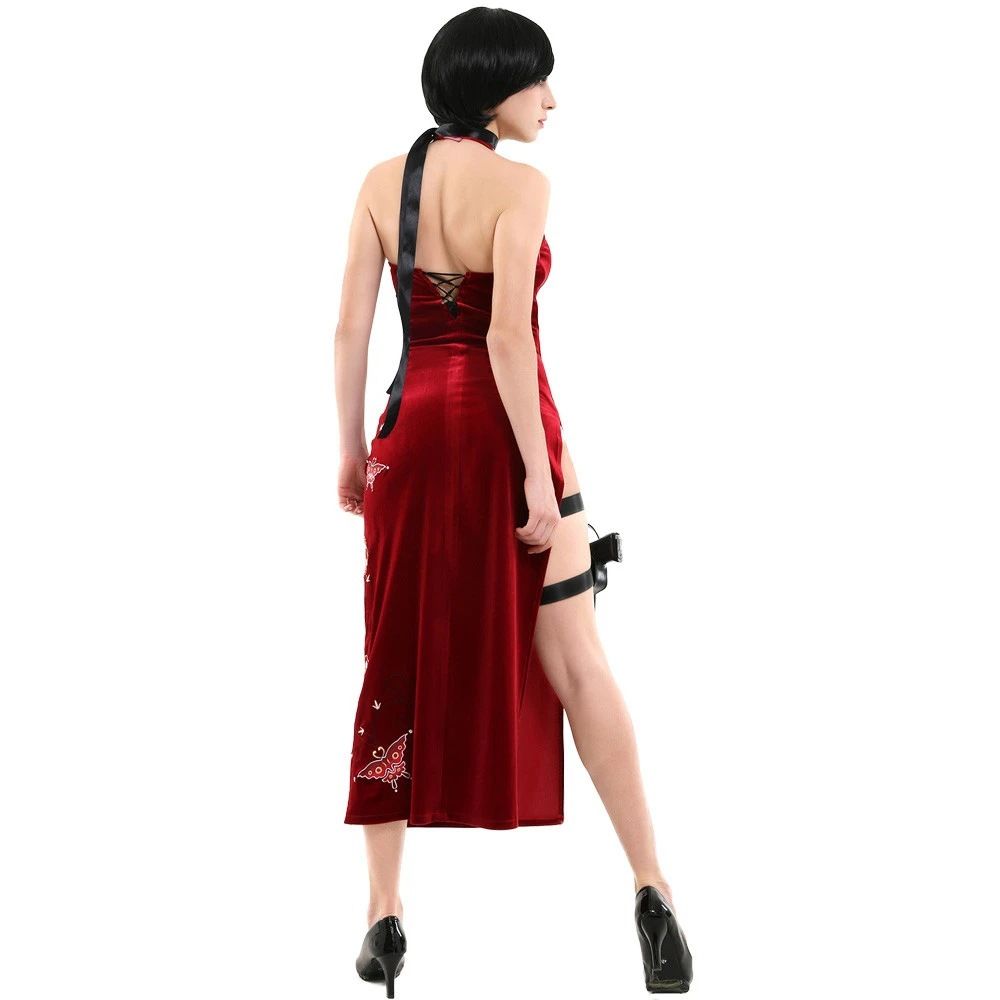 Resident Evil Cosplay Costume Ada Wong Slit Cheongsam Costume