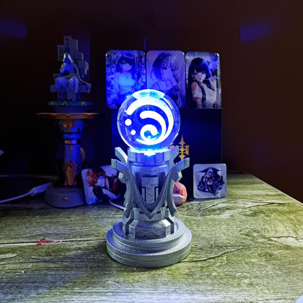 Seven Elements Crystal Ball - Elemental Pillar Creative Display Ornament