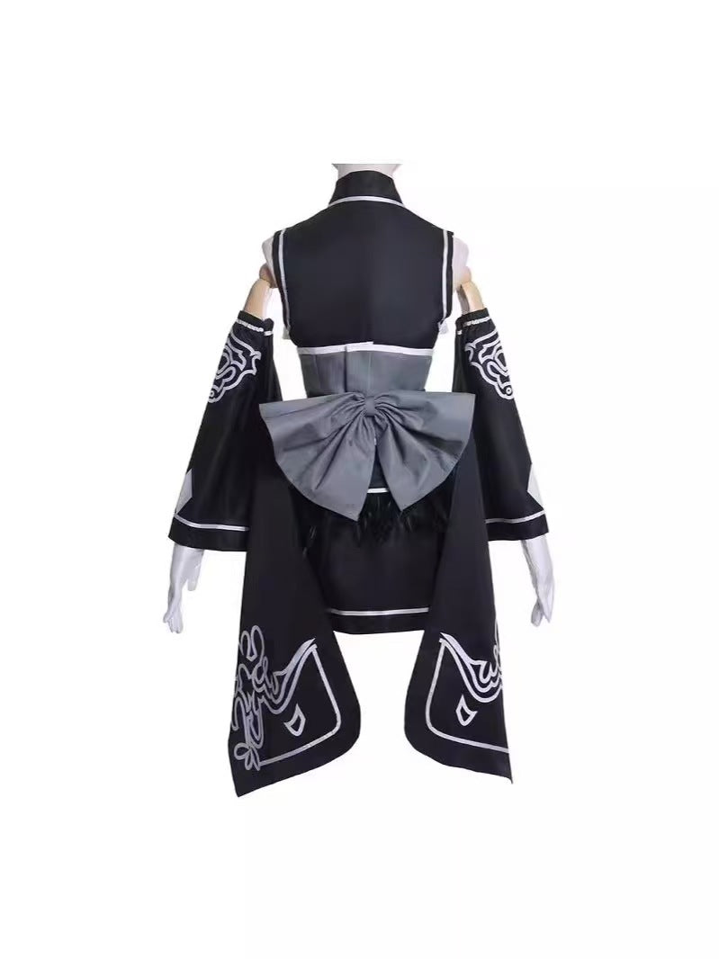 Android Warrior 2B Cosplay Costume - Premium Gothic Dress with Accessories