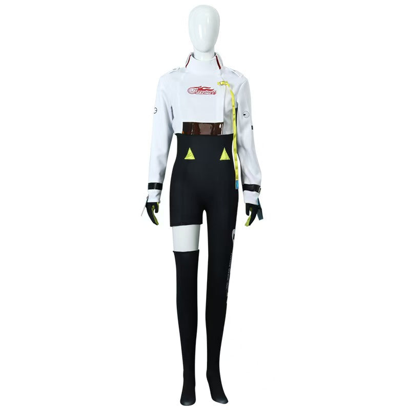 Teal Twin Miku Tails Racing Suit Cosplay Costume - Motorsport Driver Outfit