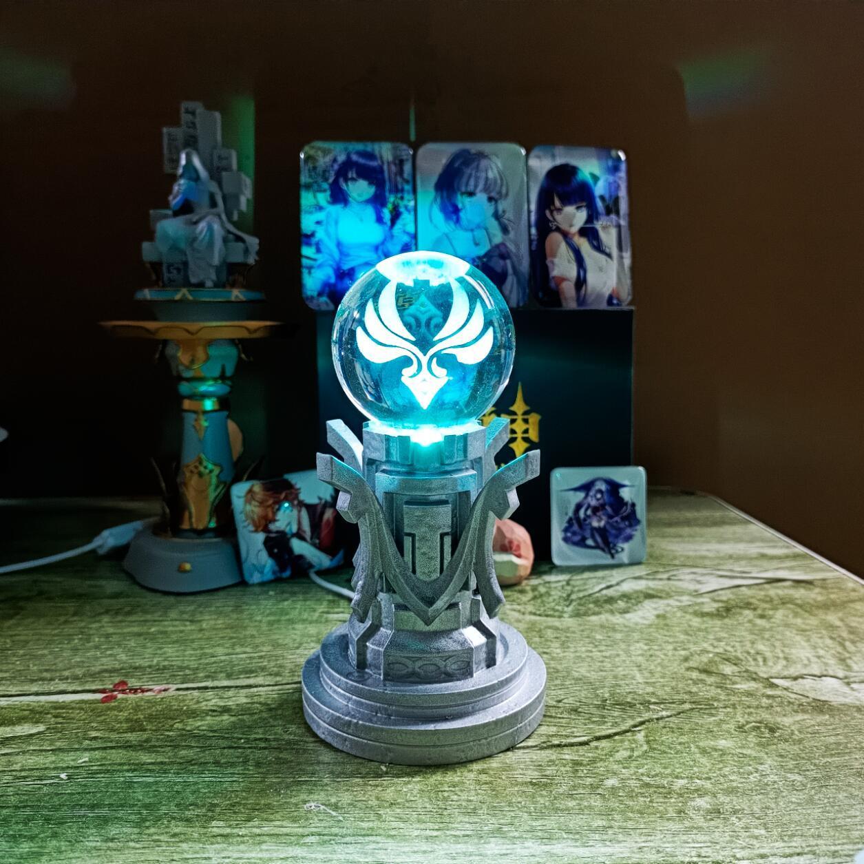 Seven Elements Crystal Ball - Elemental Pillar Creative Display Ornament