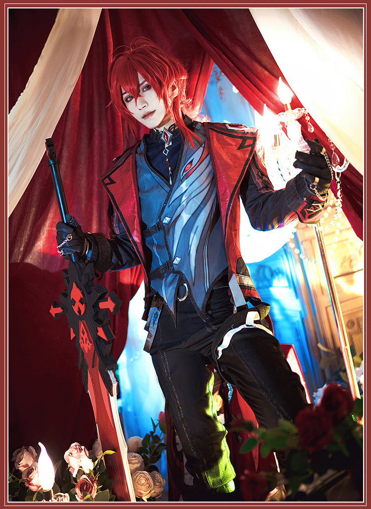 Genshin Impact Costume Diluc Red Night Cosplay Costume