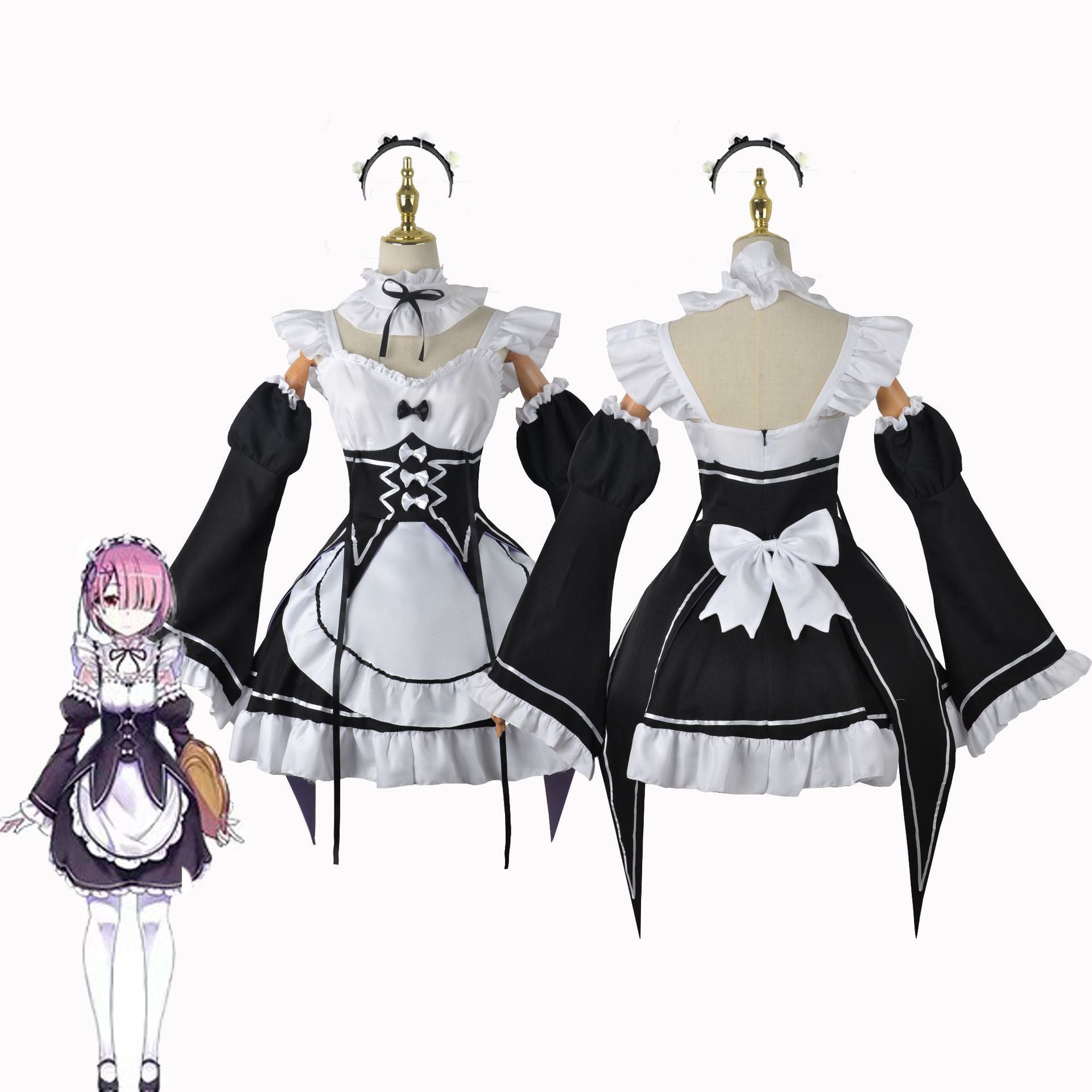 Ri:Zero kara Hajimeru Isekai Style Cosplay Costume Rem Cosplay Costume