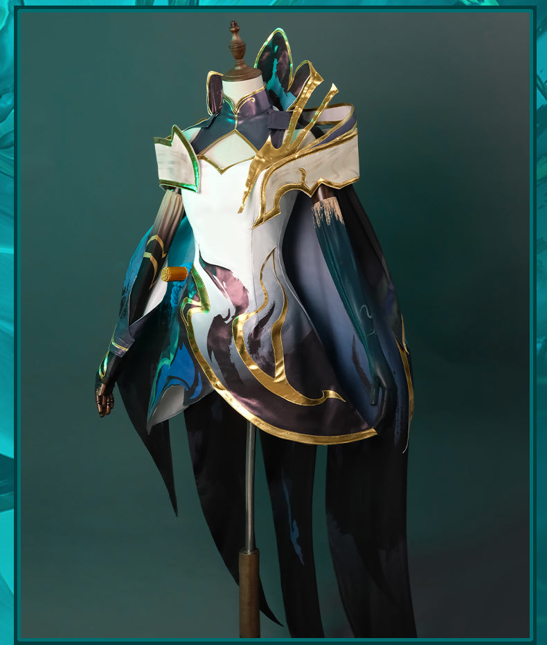 Ink Blossom Rebel Feather Dancer Cosplay Costume - Chinese Painting Inspired Outfit