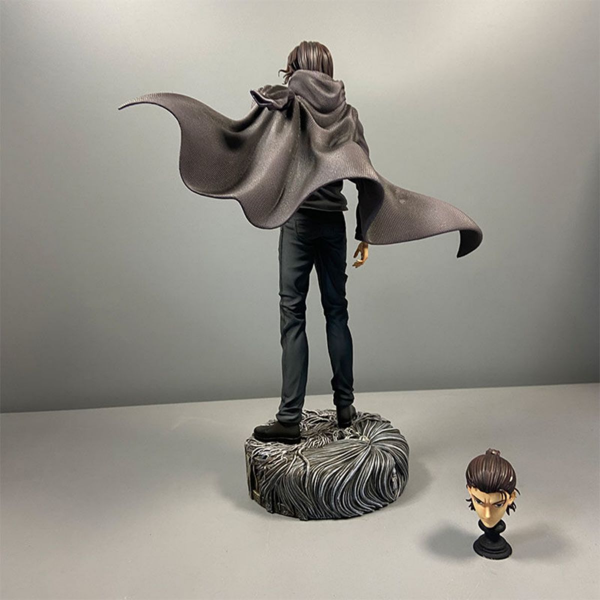 Attack on Titan Eren Double Head Sculpture - Premium Anime Figure Model