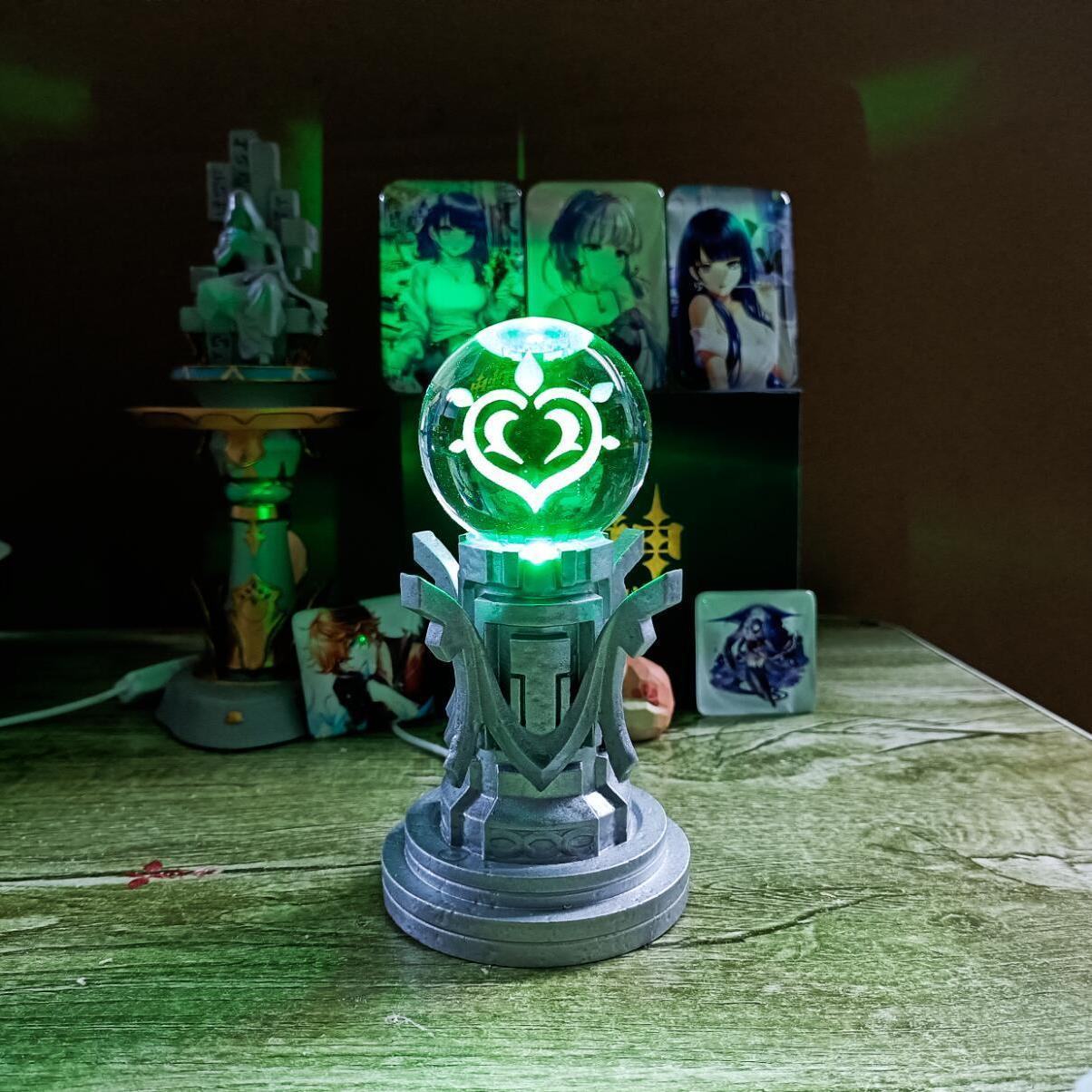 Seven Elements Crystal Ball - Elemental Pillar Creative Display Ornament