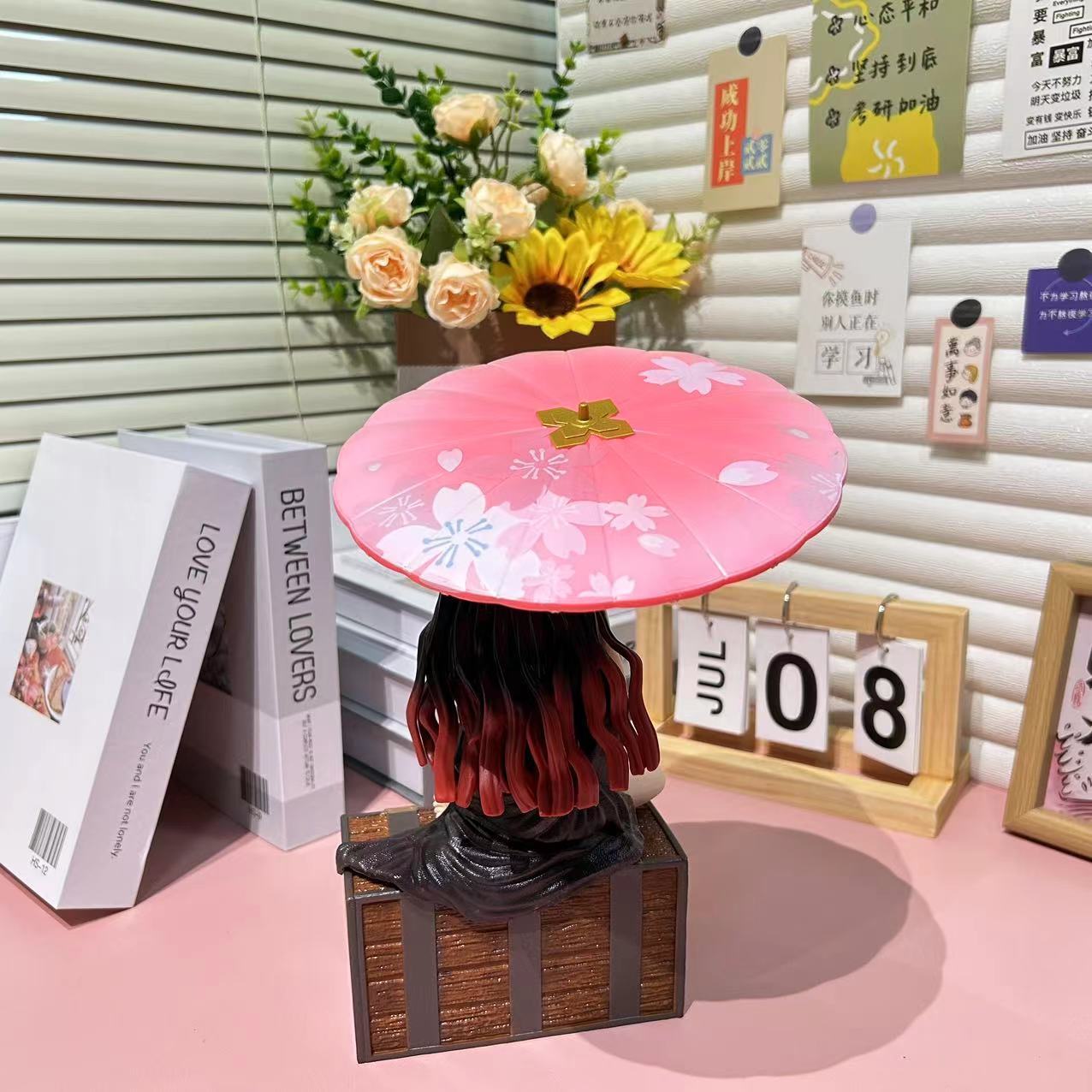 Demon Slayer Kamado Nezuko Flower Umbrella Figure - 300mm Premium Collectible Statue