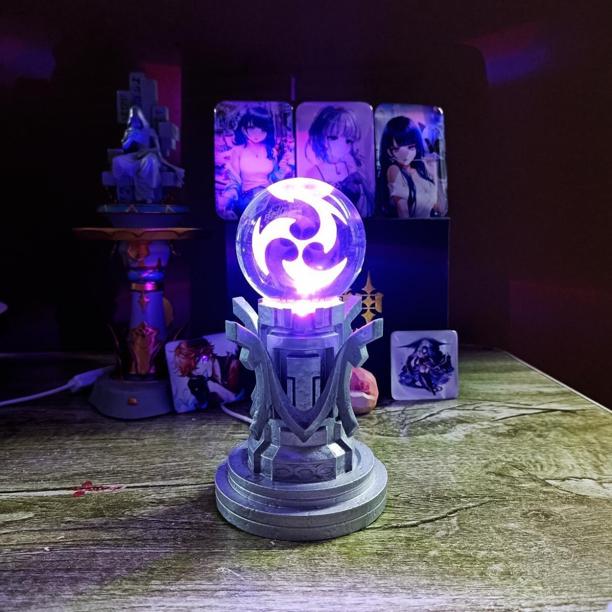 Seven Elements Crystal Ball - Elemental Pillar Creative Display Ornament