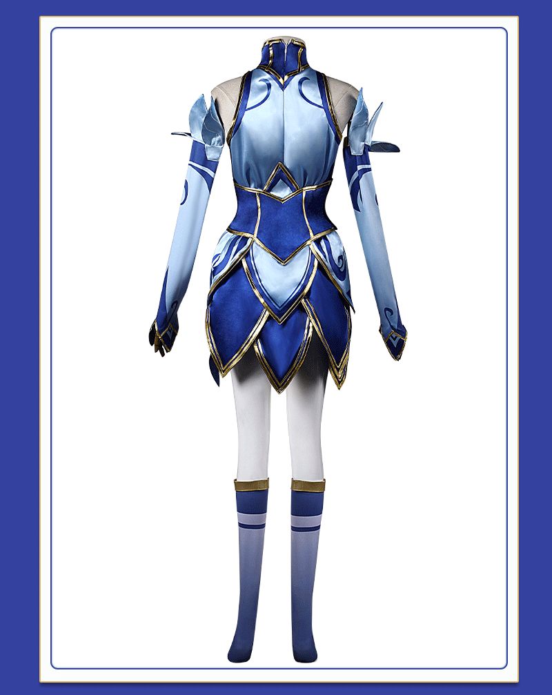 Blue and White Porcelain Lady of Light Cosplay Costume - Chinese Inspired Mage Outfit