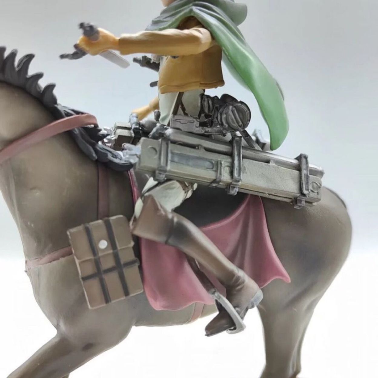 Attack on Titan Levi Ackerman Riding Horse Scene Figure - 190mm Premium Statue