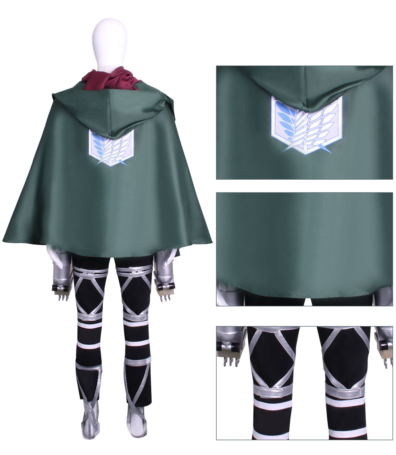 Attack on Titan Cosplay Costume 進撃の巨人 Cuerpo De Encuesta Mikasa Costume 調査兵団ミカサ・アッカーマン Cosplay