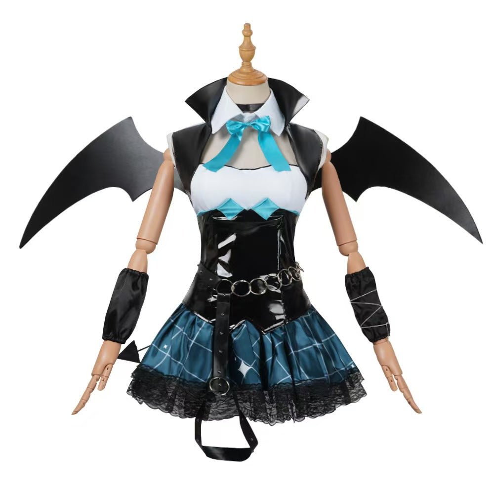 Teal Twin Miku Tails Raccoon Girl Cosplay Costume - Animal Themed Outfit