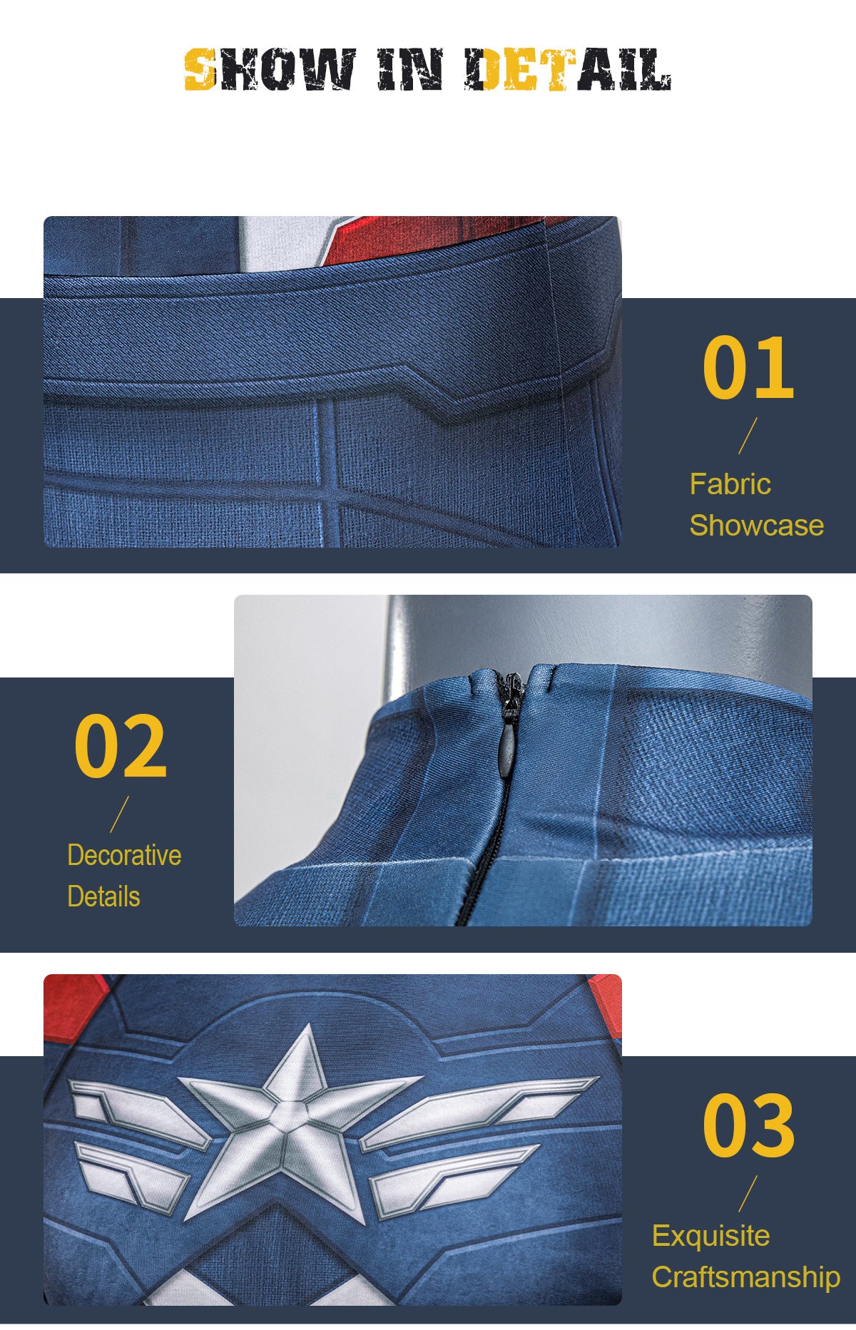 Superhero Cosplay Costume Captain America Costume Cosplay