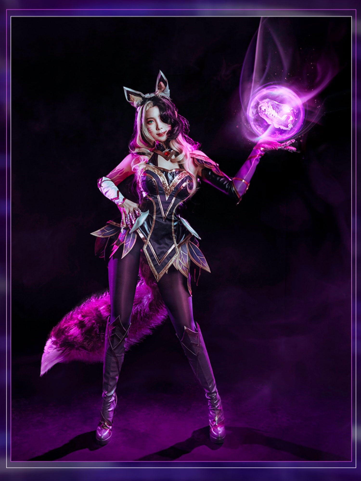 Bewitching Nine-Tailed Fox Cosplay Costume - Halloween Witch Theme Outfit