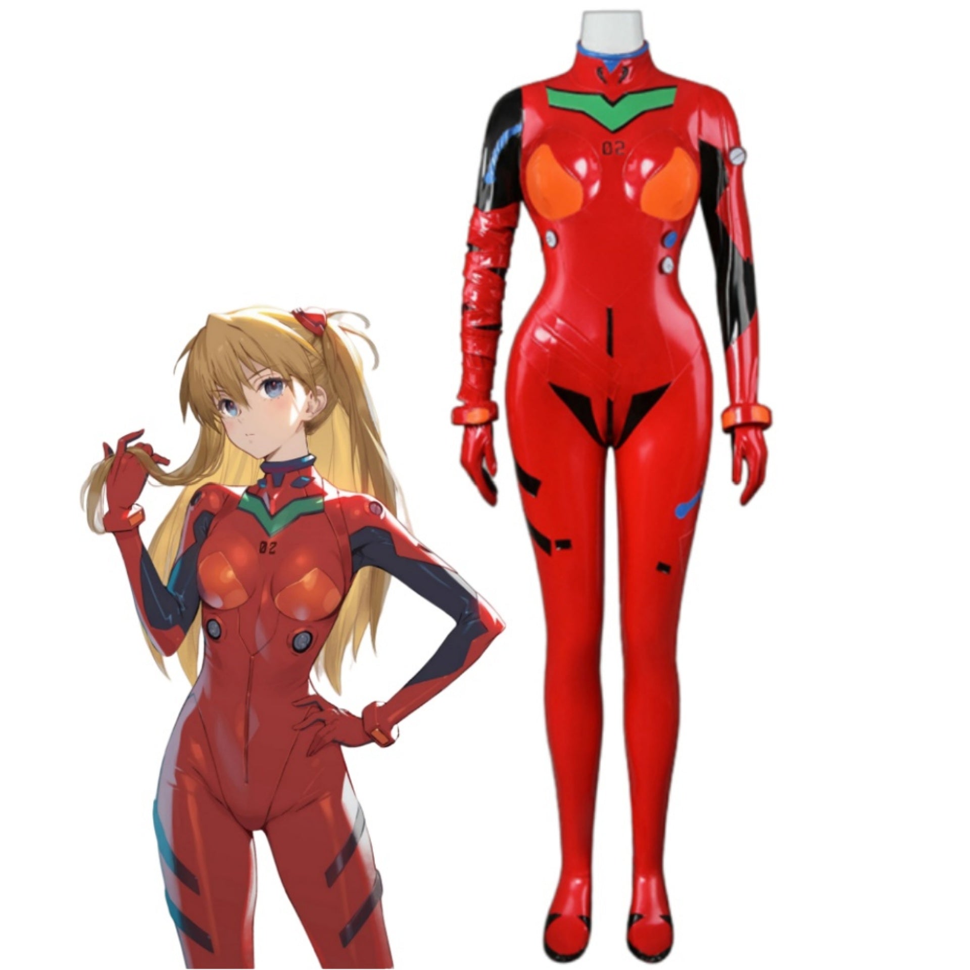 EVA Cosplay Costume 新世紀エヴァンゲリオン Asuka Langley Soryu Costume 惣流・アスカ・ラングレー Cospaly