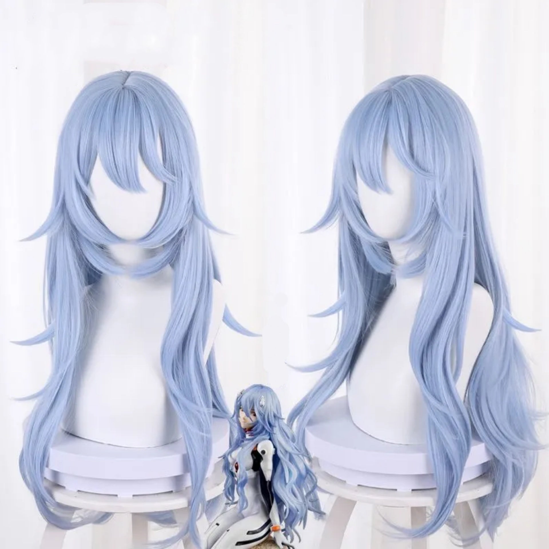 EVA Synthetic Hair Wig Ayanami Rei Long Hair Wig