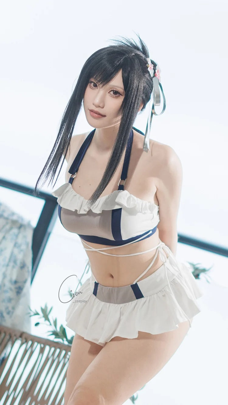 Final Fantasy Cosplay Costume Tifa Summer Swimwear Costume  Cosplay