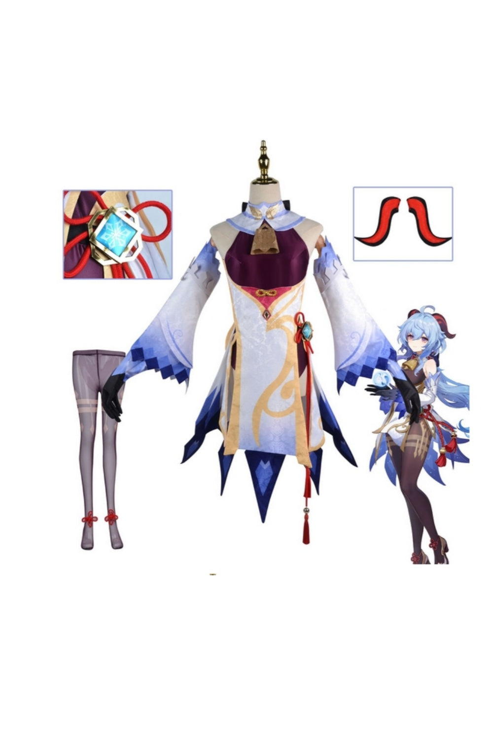 Genshin Impact Cosplay Costume げんし神 Ganyu Costume Ganyu Cosplay